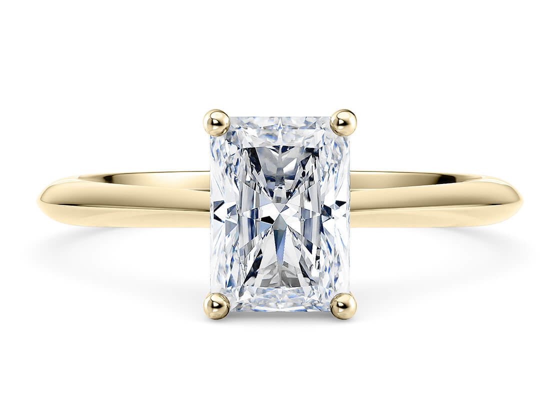 Hope Solitaire Yellow Gold 18k Radiant Engagement Ring
