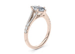 Oxford Diamond Band Rose Gold 18k Marquise Engagement Ring