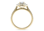 Empress Halo Yellow Gold 18k Oval Engagement Ring