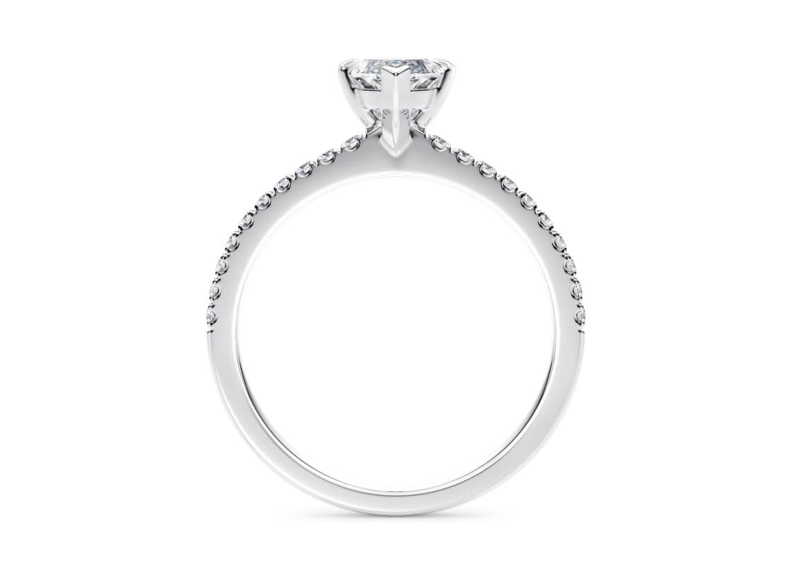 Aria Diamond Band White Gold 18k Marquise Engagement Ring