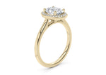 Minerva Halo Yellow Gold 18k Oval Engagement Ring