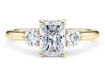Valencia Trilogy Yellow Gold 18k Radiant Engagement Ring