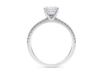 Aria Diamond Band Platinum Princess Engagement Ring