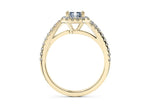 Kew Halo Yellow Gold 18k Radiant Engagement Ring