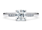 Thea Diamond Band Platinum Asscher Engagement Ring