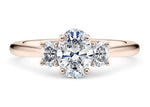 Venice Trilogy Rose Gold 18k Oval Engagement Ring