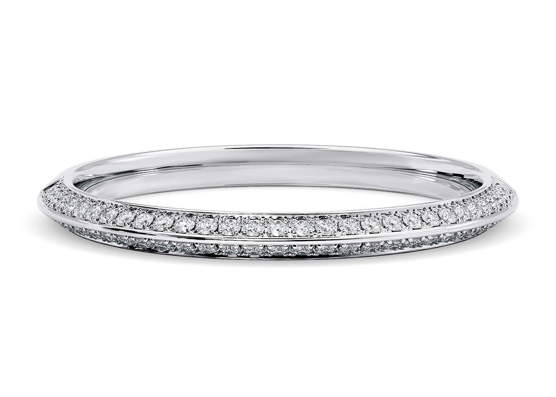 Olympia White Gold 18k Half Set Eternity Ring