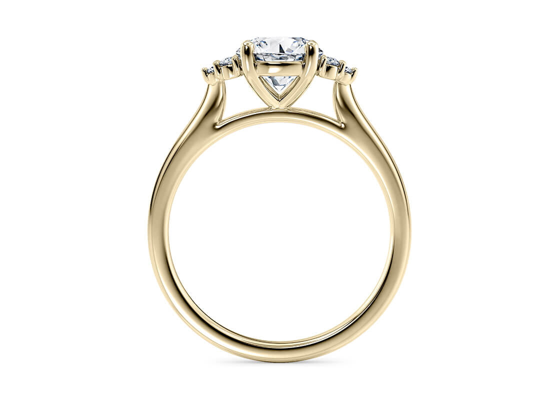 Rosa Vintage Yellow Gold 18k Round Engagement Ring