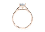 1477 Vintage Rose Gold 18k Heart Engagement Ring