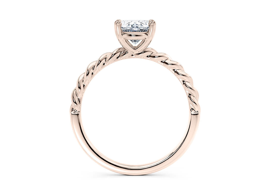Ascot Solitaire Rose Gold 18k Oval Engagement Ring