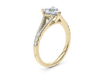 Oxford Diamond Band Yellow Gold 18k Heart Engagement Ring