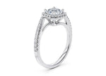 Kew Halo Platinum Asscher Engagement Ring