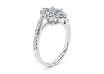 Kew Halo Platinum Marquise Engagement Ring