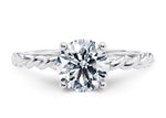 Ascot Solitaire Platinum Round Engagement Ring