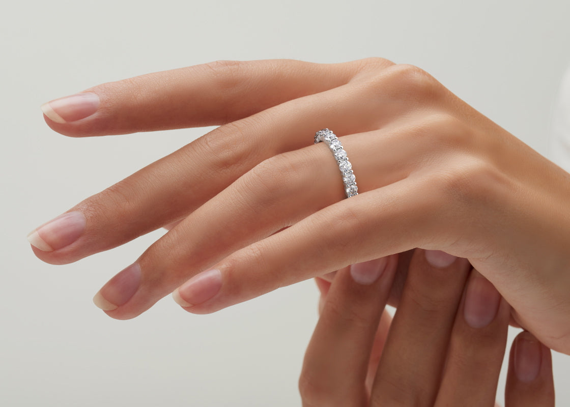 Mayfair Half Set White Gold 18k Natural Eternity Ring