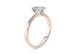 Delicacy Vintage Rose Gold 18k Asscher Engagement Ring