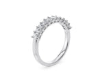 Regent Emerald Half Set White Gold 18k Natural Eternity Ring