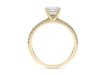 Aria Diamond Band Yellow Gold 18k Princess Engagement Ring