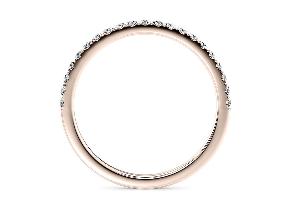 Vogue Lab Grown Rose Gold 18k Half Set Eternity Ring