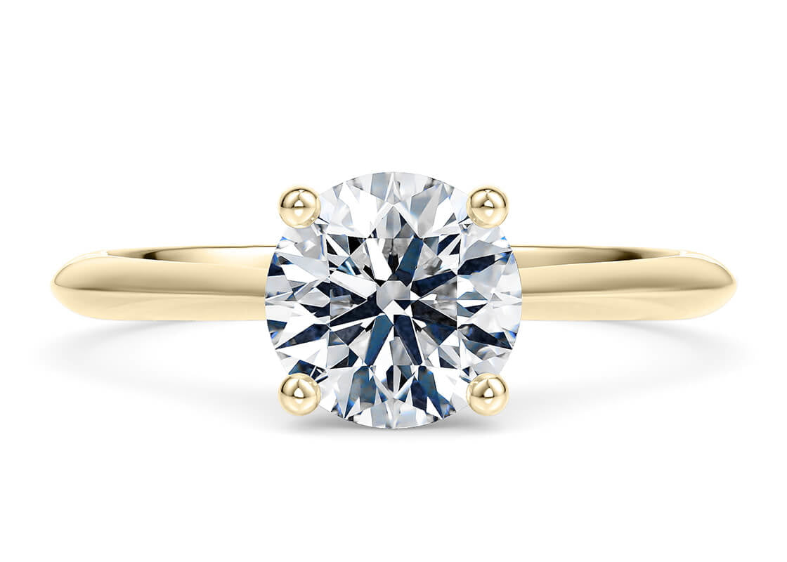 Hope Solitaire Yellow Gold 18k Round Engagement Ring