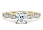Bloomsbury Vintage Yellow Gold 18k Asscher Engagement Ring