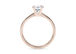 Delicacy Vintage Rose Gold 18k Round Engagement Ring