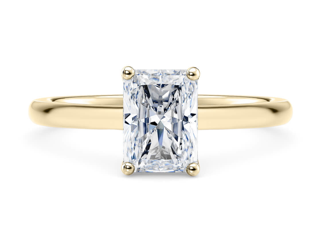 Paloma Solitaire Yellow Gold 18k Radiant Engagement Ring
