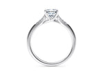 Thea Diamond Band Platinum Cushion Engagement Ring