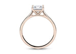 Contour Solitaire Rose Gold 18k Princess Engagement Ring