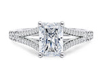 Oxford Diamond Band Platinum Radiant Engagement Ring