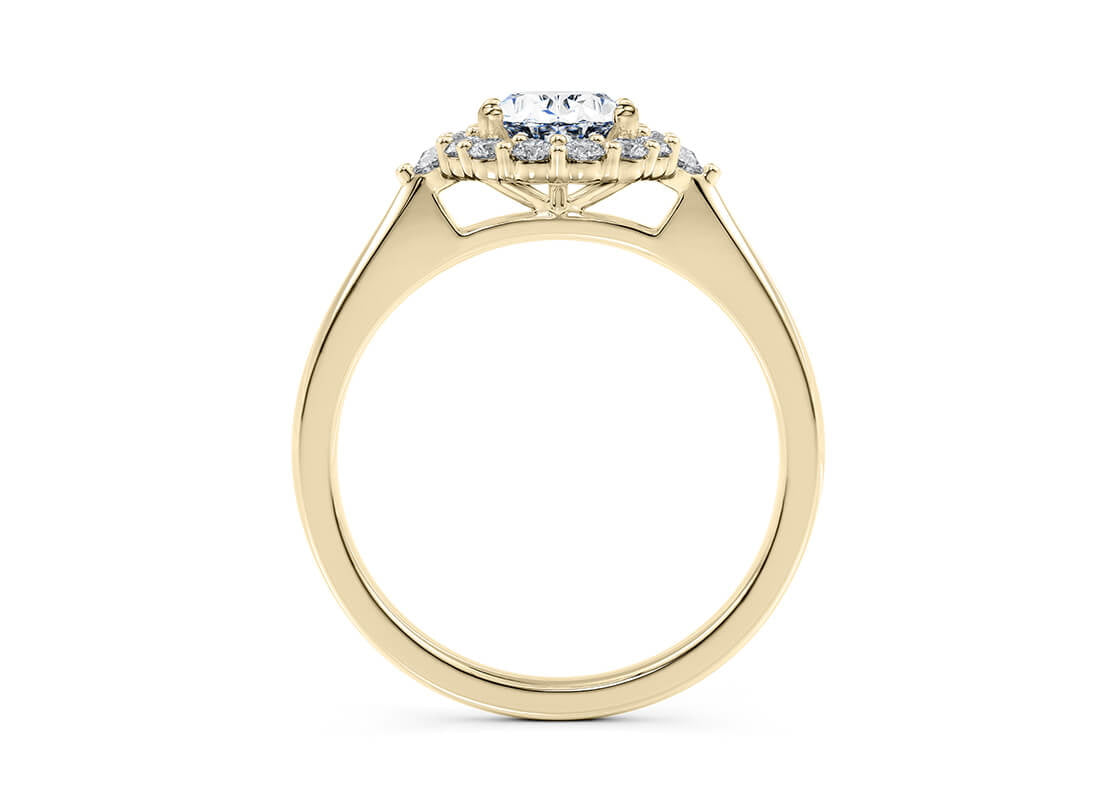 Hampstead Halo Yellow Gold 18k Oval Engagement Ring