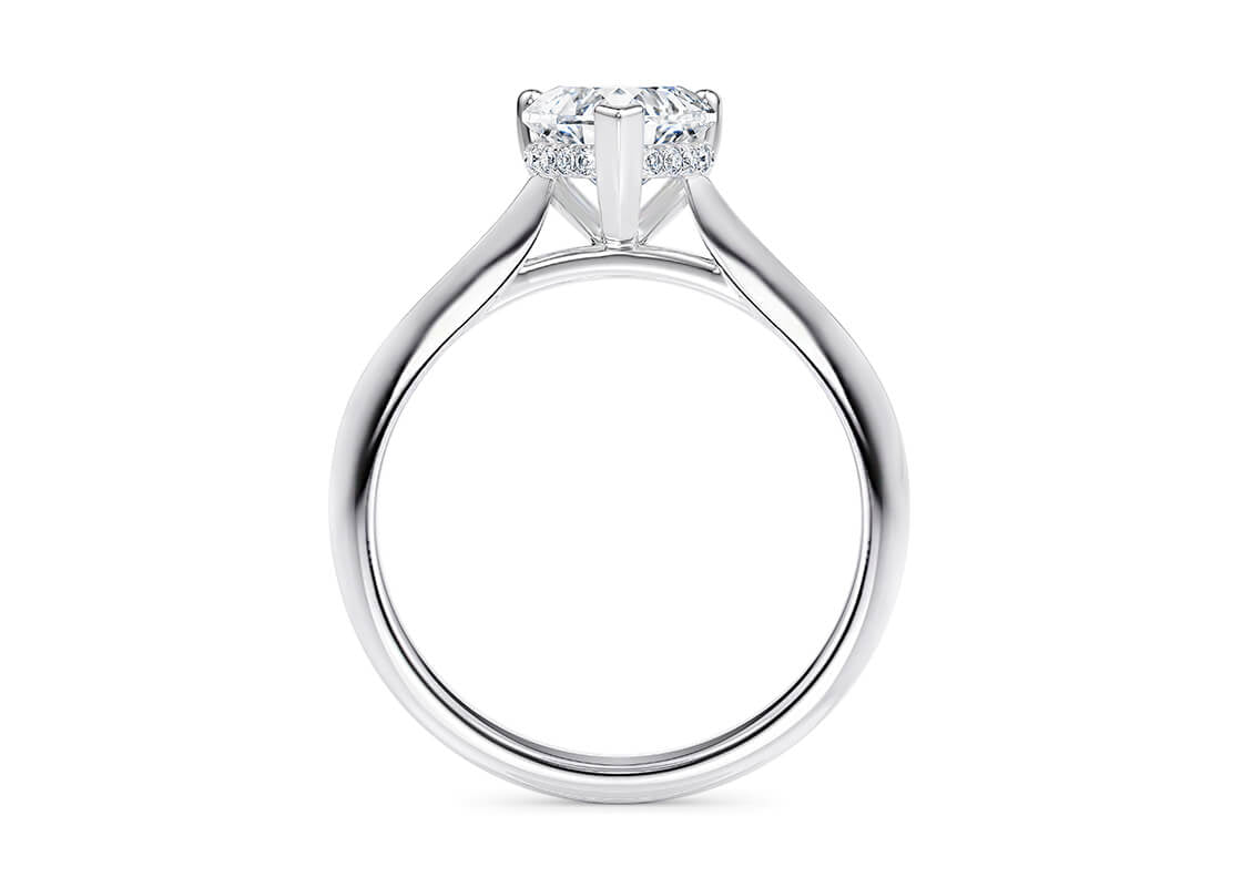 Hope Solitaire Platinum Heart Engagement Ring