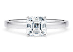 1477 Classic Solitaire Platinum Asscher Engagement Ring