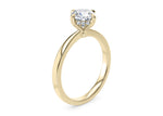 Starlight Compass Solitaire Yellow Gold 18k Cushion Engagement Ring