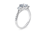 Lisbon Trilogy Platinum Cushion Engagement Ring