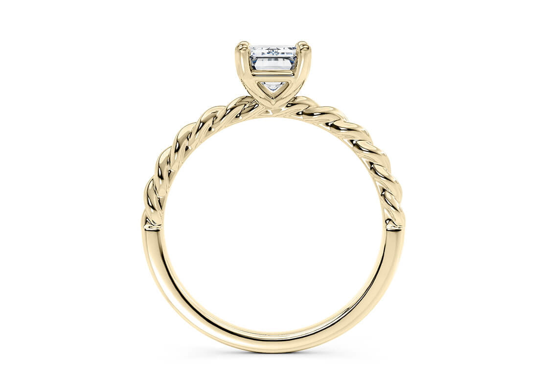 Ascot Solitaire Yellow Gold 18k Emerald Engagement Ring