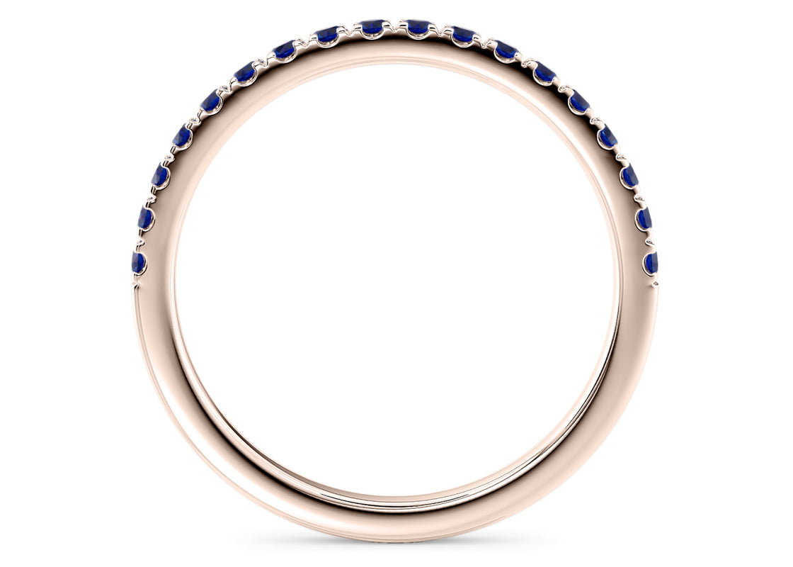 Vogue Sapphire Rose Gold 18k Eternity Ring