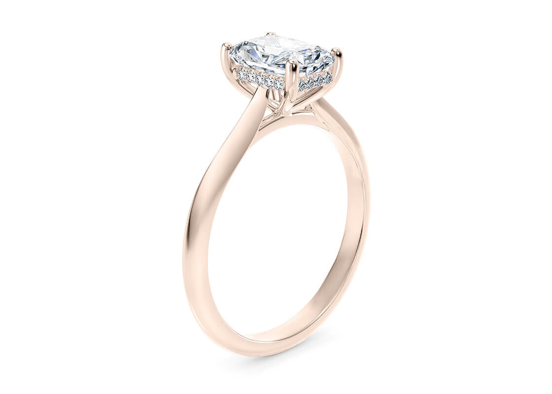 Hope Solitaire Rose Gold 18k Radiant Engagement Ring