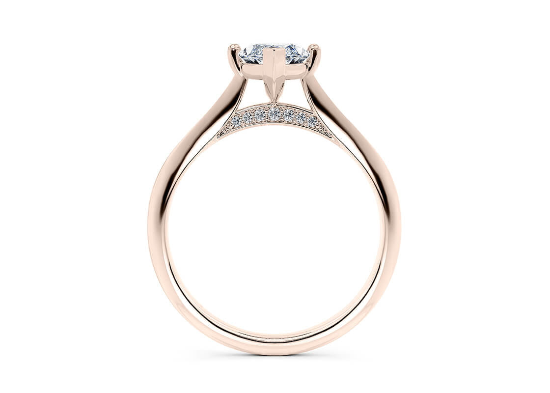 Iris Solitaire Rose Gold 18k Marquise Engagement Ring