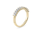 Regent Emerald Half Set Yellow Gold 18k Natural Eternity Ring