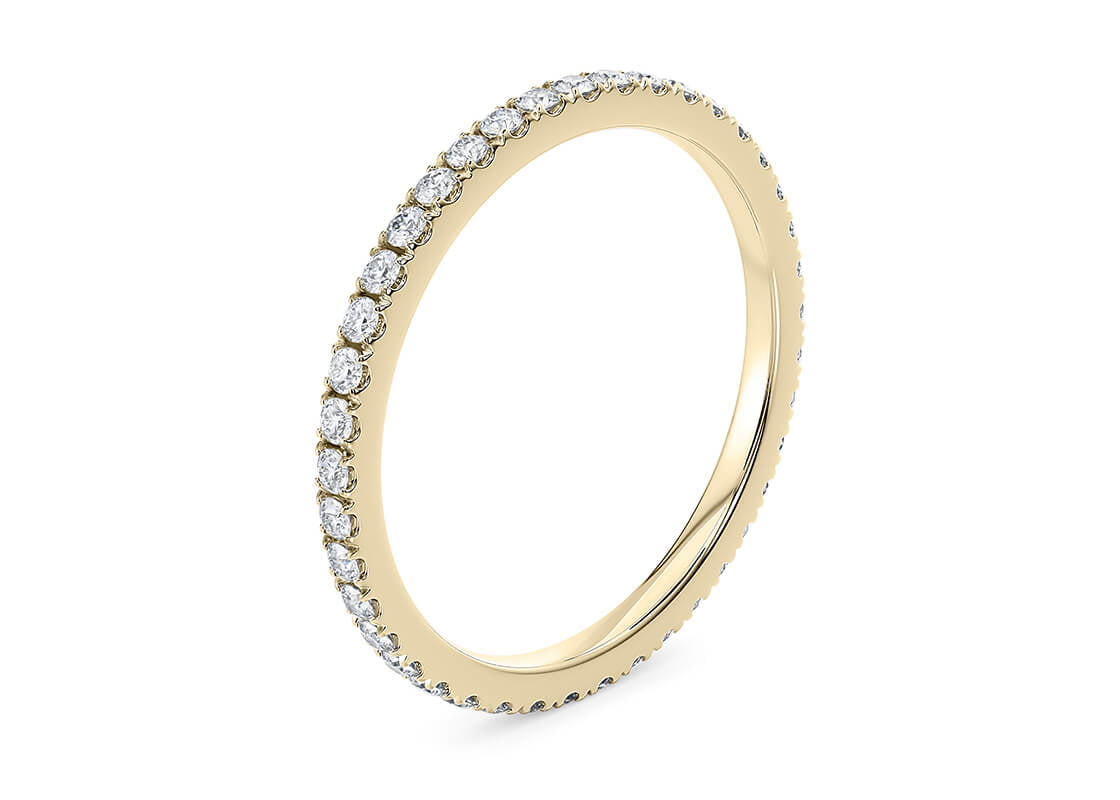 Vogue Yellow Gold 18k Full Set Eternity Ring