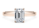 1477 Classic Solitaire Rose Gold 18k Emerald Engagement Ring