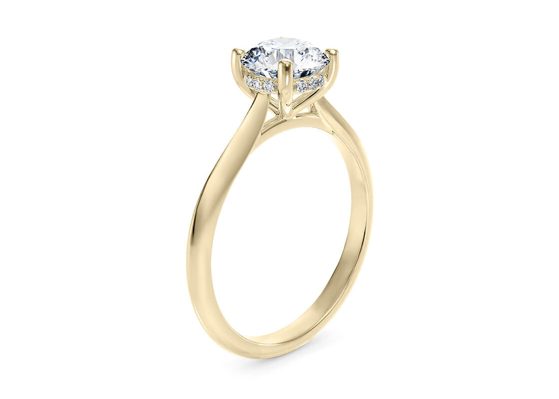 Hope Solitaire Yellow Gold 18k Round Engagement Ring