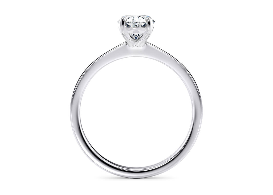 Delicacy Solitaire Platinum Oval Engagement Ring