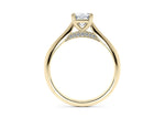 Iris Solitaire Yellow Gold 18k Emerald Engagement Ring