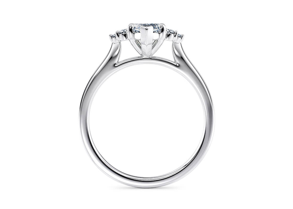 Rosa Vintage Platinum Marquise Engagement Ring
