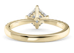 Asteria Compass Diamond Band Yellow Gold 18k Asscher Engagement Ring
