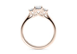 Venice Trilogy Rose Gold 18k Oval Engagement Ring