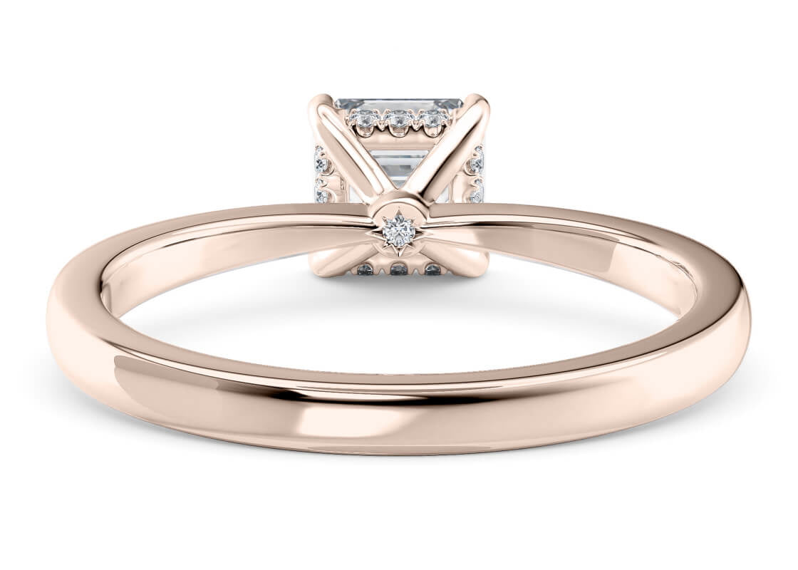 Starlight Solitaire Rose Gold 18k Asscher Engagement Ring