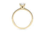 Aria Diamond Band Yellow Gold 18k Pear Engagement Ring